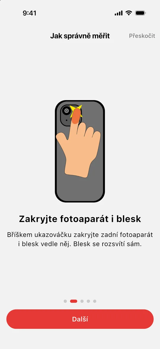 Návod: zakryjte fotoaparát i blesk bříškem ukazováčku